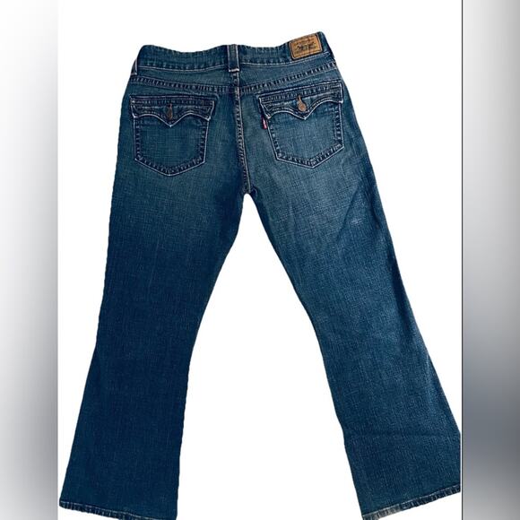 LEVI’S 515 Bootcut Dark Wash Flap Back Pocket Jeans Women Size 12P 32”x28” NWOT - Picture 3 of 8